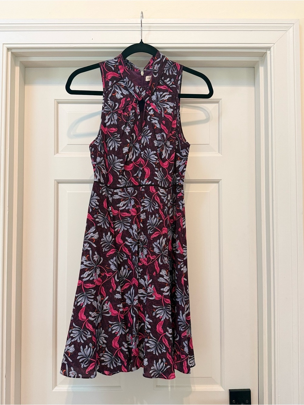 Rebecca Taylor Mystic Garden Twist Keyhole Silk Sleeveless Dress - Size: 0